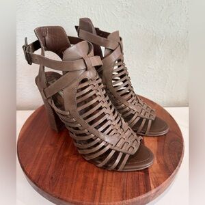 Brown Strappy Heeled Sandals